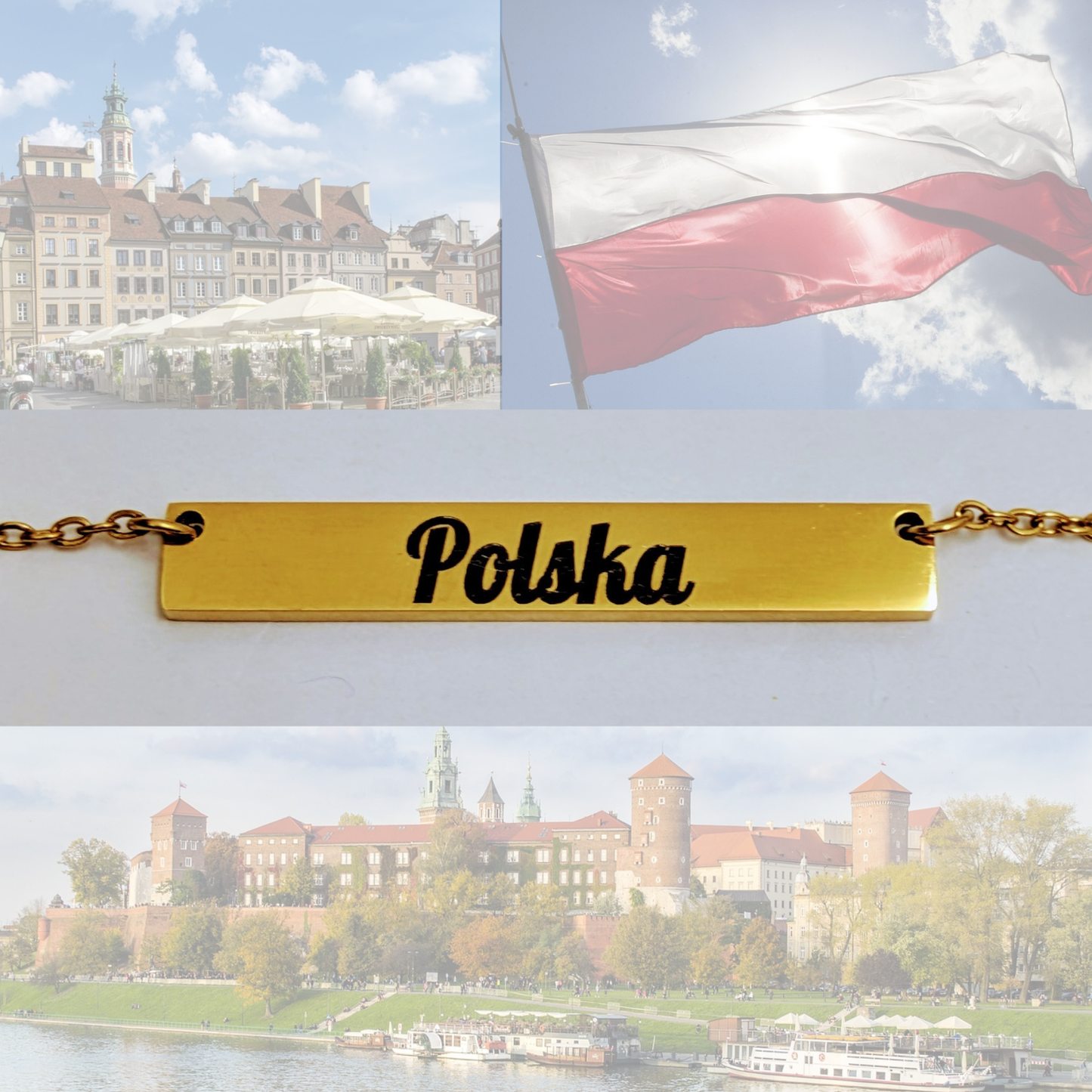 Personalisierte Polen Kette